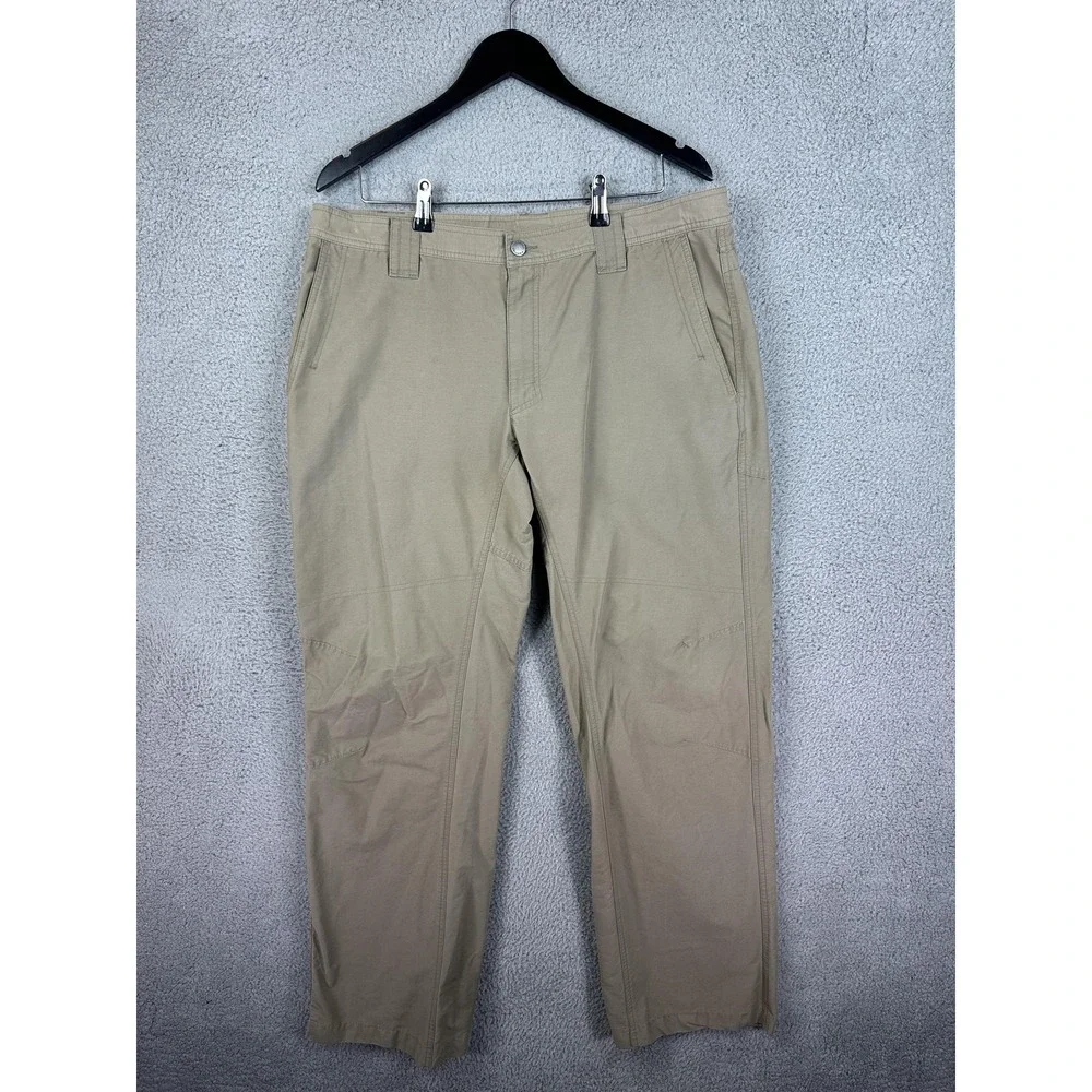 Columbia Pants Mens 36x32 Khaki Omni-Shield Hiking Outdoor Trail Nylon Blend Men